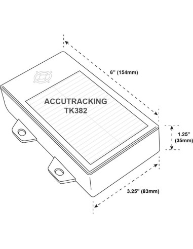 GPS Tracker Solar AccuTracking TK382, Batería 12000mAh, IP67