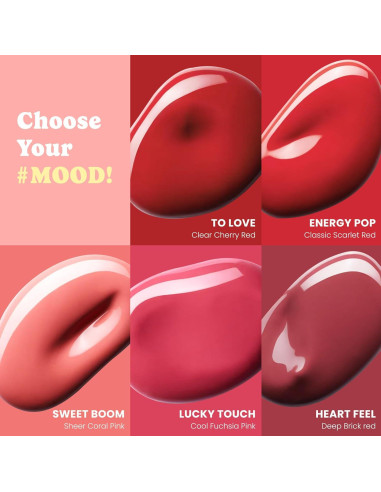 Tinte de Gel para Labios Coco Cosmetics - Explosión de Energía, 1.98 g