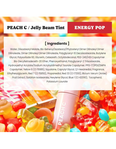 Tinte de Gel para Labios Coco Cosmetics - Explosión de Energía, 1.98 g