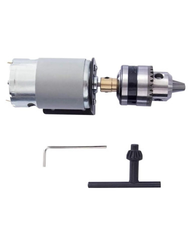 Motor de Corriente Continua 12V Bemonoc 18000 RPM con Chuck y Soporte