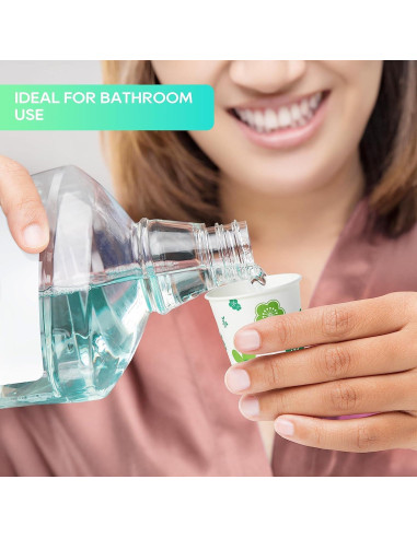 600 Vasos de Papel JOLLY PARTY 3oz Desechables Floral Verde