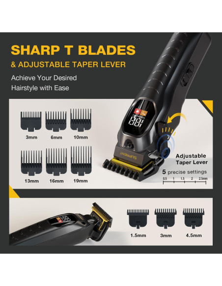 Cortadora de Cabello Inalámbrica SUPRENT - Kit Profesional