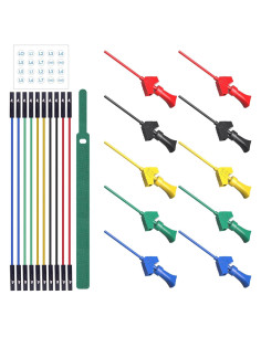 Kit de Clips de Prueba SMD IC Goupchn 10PCS con Cables de Silicona