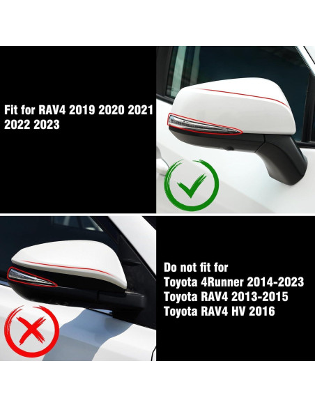 Cubierta de Espejo Lateral Moonlinks para Toyota RAV4 2019-2024