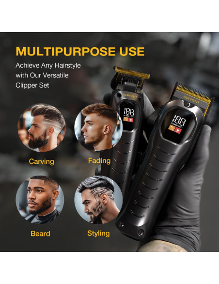 Cortadora de Cabello Inalámbrica SUPRENT - Kit Profesional