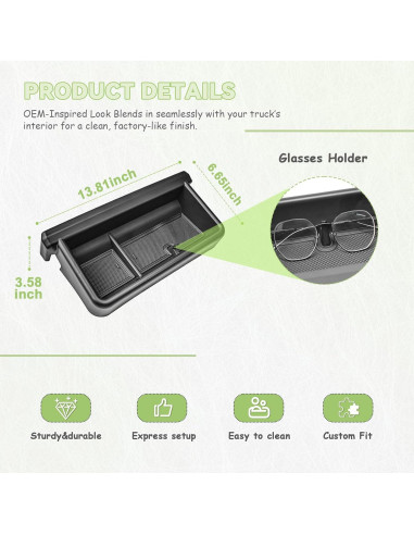 Caja de Almacenamiento HGWEI para Tacoma 2024-2025 y 4Runner 2025 14"