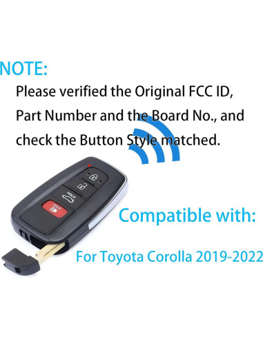 Llave Inteligente Alliskeys para Toyota Corolla 2019-2022
