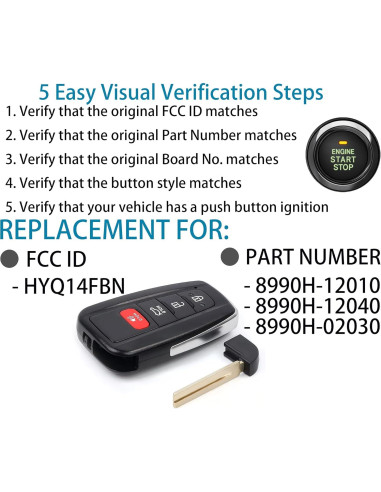 Llave Inteligente Alliskeys para Toyota Corolla 2019-2022