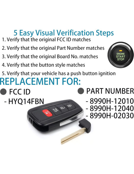 Llave Inteligente Alliskeys para Toyota Corolla 2019-2022