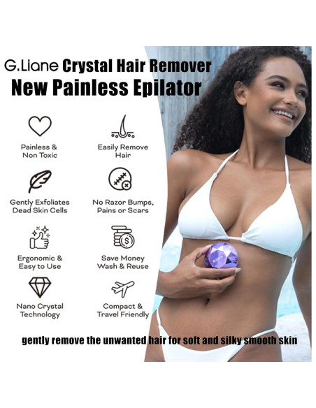 Epilador de Cristal G.Liane Violeta Indoloro y Eficiente