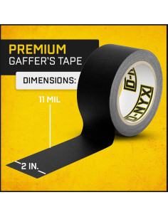 Cinta Gaffer 5 cm D-NYX Negra Premium Sin Residuo 2