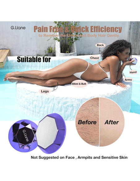 Epilador de Cristal G.Liane Violeta Indoloro y Eficiente