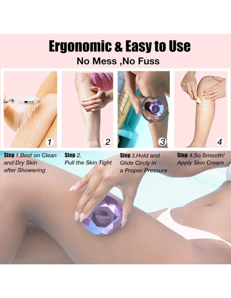 Epilador de Cristal G.Liane Violeta Indoloro y Eficiente