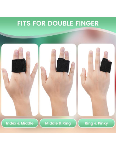Férulas para Dedos EDNYZAKRN Doble Ajustable para Artritis