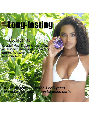 Epilador de Cristal G.Liane Violeta Indoloro y Eficiente