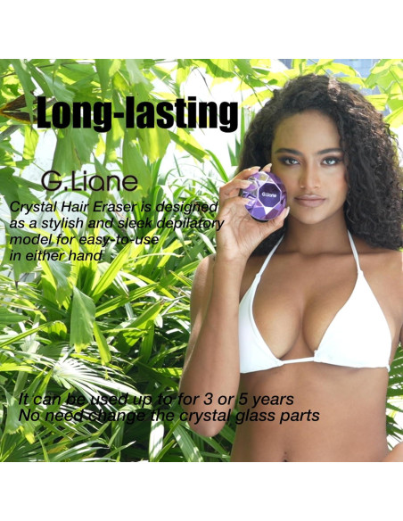 Epilador de Cristal G.Liane Violeta Indoloro y Eficiente