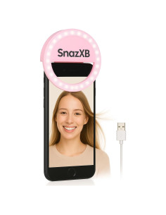 Luz de Anillo Selfie SnazXB Recargable con 36 LEDs Rosa