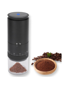 Molino de café portátil VINGVO eléctrico 38 configuraciones USB