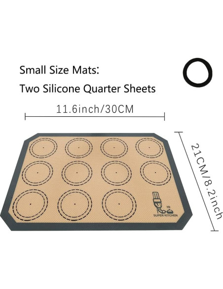 Juego de Tapetes de Silicona Antiadherentes 20.8x29.5cm Folksy