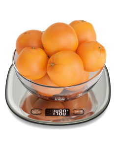 Báscula de Cocina Digital Ultrean 15kg Recargable LCD Acero Inoxidable