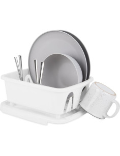 Escurridor de Platos Camco 43511 con Bandeja Drenaje Blanco 2