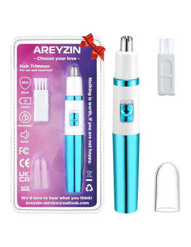 Recortador de Vello Nasal Areyzin para Mujeres, Compacto y Potente