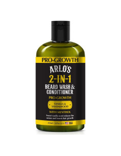 Champú y Acondicionador para Barba Arlo 2 en 1 Sándalo 340 ml