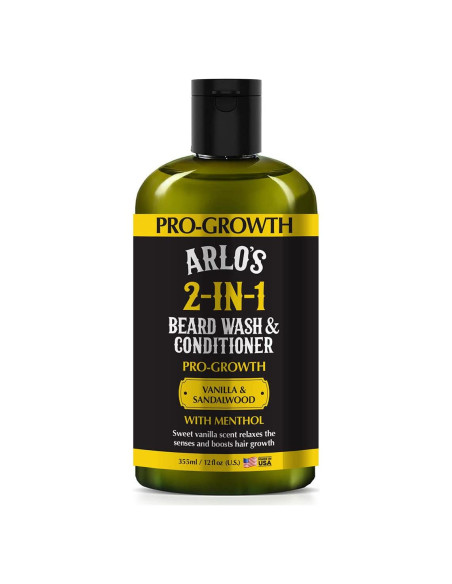 Champú y Acondicionador para Barba Arlo 2 en 1 Sándalo 340 ml