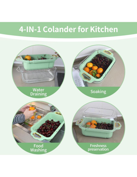 Colador Expandible para Cocina Tolzimx Doble Capa 35-46.5 cm Colador Expandible para Cocina Tolzimx Doble Capa 35-46.5 cm