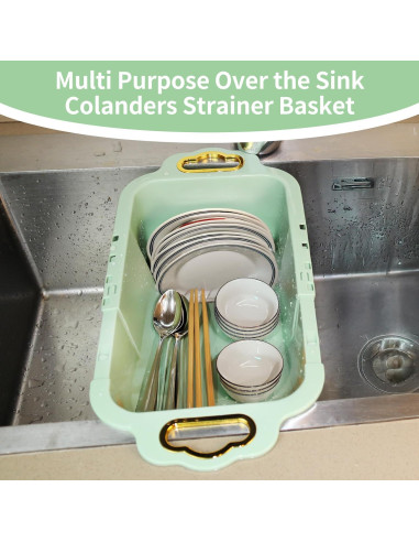 Colador Expandible para Cocina Tolzimx Doble Capa 35-46.5 cm