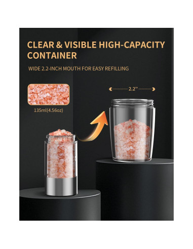 CIRCLE JOY Molinillo Eléctrico de Sal y Pimienta Ajustable