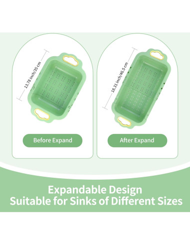 Colador Expandible para Cocina Tolzimx Doble Capa 35-46.5 cm
