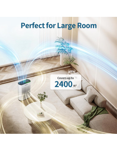 Purificador de Aire ECOSELF HAP602 para Habitaciones Grandes 223 m