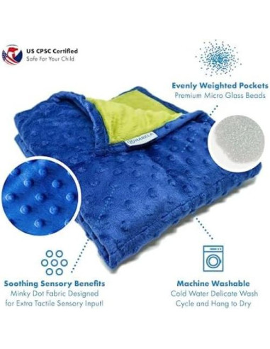 Almohadilla con Peso Harkla para Niños 45x53 cm Azul Profundo