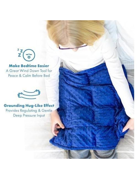 Almohadilla con Peso Harkla para Niños 45x53 cm Azul Profundo