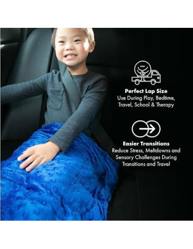 Almohadilla con Peso Harkla para Niños 45x53 cm Azul Profundo