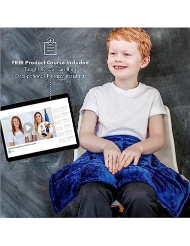 Almohadilla con Peso Harkla para Niños 45x53 cm Azul Profundo