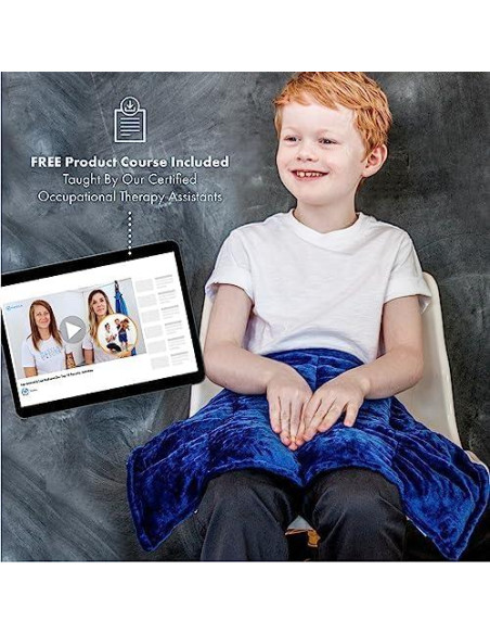 Almohadilla con Peso Harkla para Niños 45x53 cm Azul Profundo