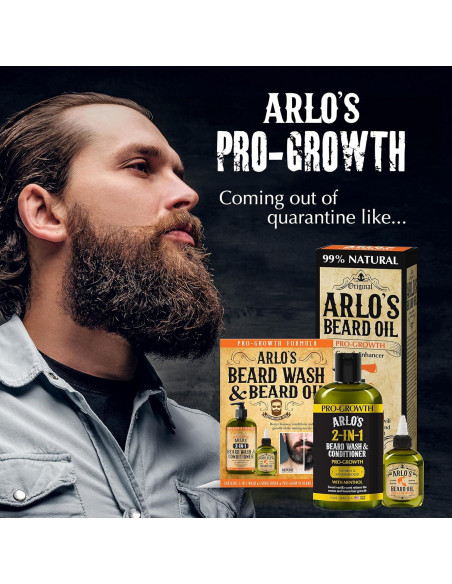 Champú y Acondicionador para Barba Arlo 2 en 1 Sándalo 340 ml