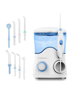 Irrigador Dental TUREWELL FC162 600ML 10 Niveles de Presión Blanco