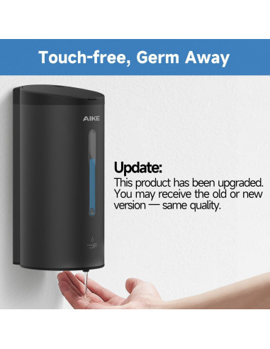 Dispensador Automático de Jabón AIKE AK1205 800 ml Negro Mate