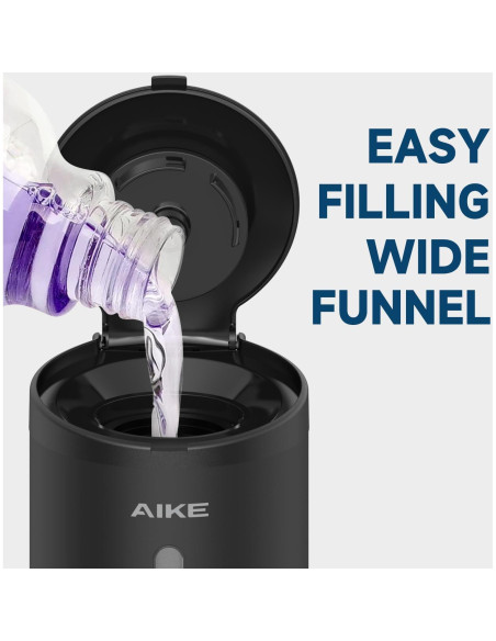Dispensador Automático de Jabón AIKE AK1205 800 ml Negro Mate