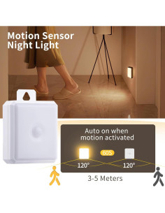 Sensor de Movimiento Luz Nocturna SMASOON 4000K Paquete de 3 2