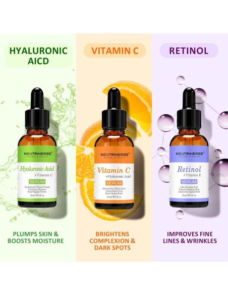Suero Facial de Vitamina C Neutriherbs 29.57 ml con Ácido Hialurónico Suero Facial de Vitamina C Neutriherbs 29.57 ml con Ácido Hialurónico