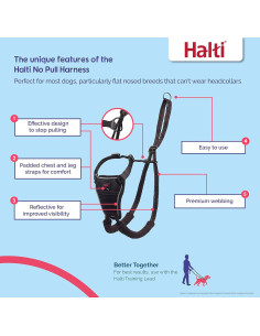 Arnés Halti Sin Tirones - Ajustable y Reflectante S 2