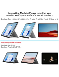 Teclado Bluetooth Desmontable Qulose para Surface Pro 9/8/10 - Gris 2