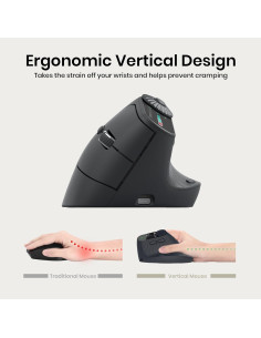 Ratón Ergonómico Vertical Inalámbrico MKETECH 100g DPI Ajustable 2