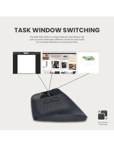 Ratón Ergonómico Vertical Inalámbrico MKETECH 100g DPI Ajustable