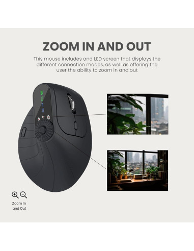 Ratón Ergonómico Vertical Inalámbrico MKETECH 100g DPI Ajustable