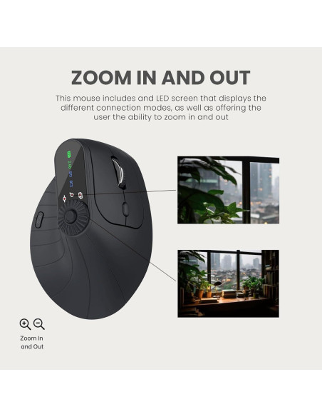 Ratón Ergonómico Vertical Inalámbrico MKETECH 100g DPI Ajustable